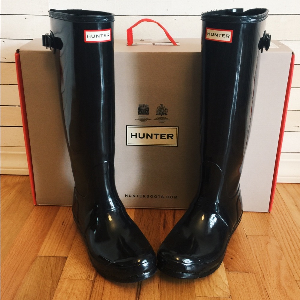 ⚡️Women’s Hunter Boots, black glossy